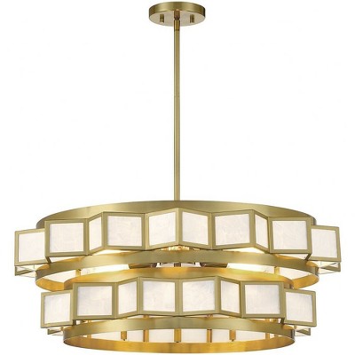 Gideon Warm Brass 6-Light Drum Chandelier