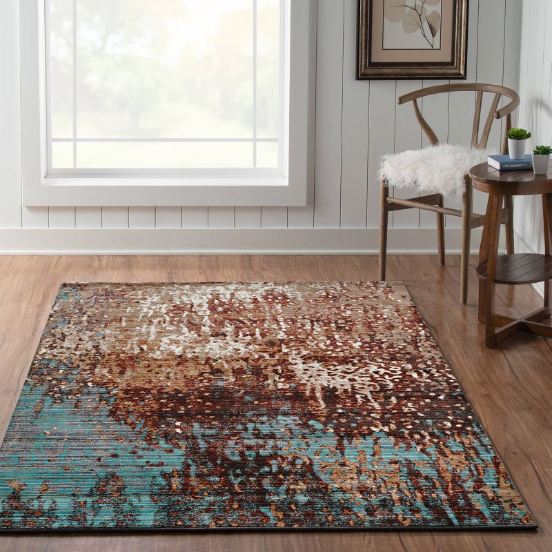 Illusions Forest Rug Beige/Green - Linon, 5 of 6