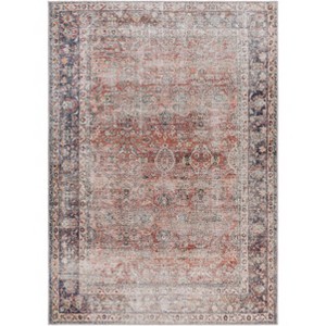 5'3"x7' Kemer Traditional Machine Washable Rug Rust - Artistic Weavers: 5x7 Pet Friendly Flatweave Indoor Rug - 1 of 4