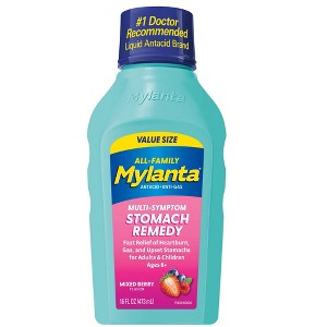 Mylanta Multi-Symptom Stomach Remedy Liquid Mixed Berry 16 Oz - 1 of 4