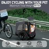 ORRD Heavy Duty Pet Bike Trailer with 16" All-Terrain Wheels - Foldable Dog Carrier for Bicycles, Universal Hitch, 66lbs Capacity - 3 of 4