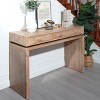 47" Rustic Wooden Hallway Console Table,Console Table With 3 Drawers And Wood Frame,Entrance Table Suitable For Corridor,Office-Cuddlewood - 3 of 4