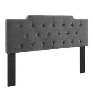Modway Juliet Tufted Full/Queen Performance Velvet Headboard -  Dense Foam Padding  - Full/ Quuen size HB in iron frame powder coated + plywood+ foam - 1 of 4