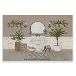 Stupell Industries Cozy Bathroom Greenery Plants, 10" x 15" - 1 of 4