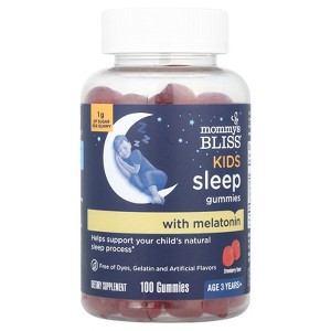 Mommy's Bliss Kids Sleep Gummies With Melatonin, Ages 3 Years+, Strawberry, 1 mg, 100 Gummies - 1 of 2