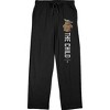 Mens Black Mandalorian Baby Grogu The Child Sleep Pajama Pants - 2 of 4