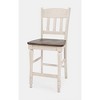 Jofran,Madison County Rustic Reclaimed Pine Farmhouse Slatback Counter Stool (Set Of 2) - White - 2 of 4