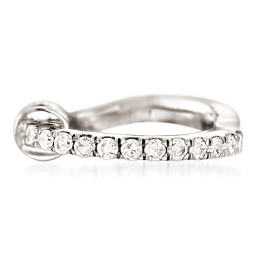 Ross-Simons Diamond-Accented Single Ear Cuff in 14kt White Gold