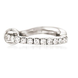 Ross-Simons Diamond-Accented Single Ear Cuff in 14kt White Gold - 1 of 4