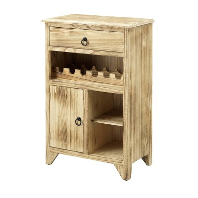 Catalina 1 Door 1 Drawer Wine Cabinet Brown - Treasure Trove Accents