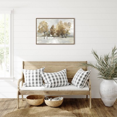 Trail Under the Trees Earth Tones Canvas Landscape Art