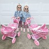 Olivia's Little World Bassinet Pram with Coverand Canopy and Storage Doll Strollers for 16-18" Dolls - 4 of 4