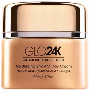 GLO24K Moisturizing Day Cream with 24k Gold, Hyaluronic Acid, Collagen, and Vitamins For Optimal Hydration! - 1 of 4