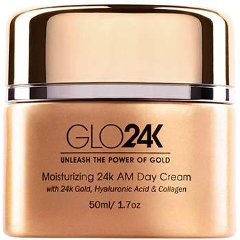 GLO24K Moisturizing Day Cream with 24k Gold, Hyaluronic Acid, Collagen, and Vitamins For Optimal Hydration!