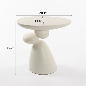 Lucky Stone End Table, Modern Minimalist Corner Table, Coffee table with Decoration, Home Decor for Living Room, Bedroom, Guestroom - 1 of 4