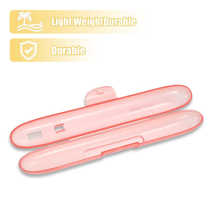 Unique Bargains Portable Toothbrush Cases Traveling Toothbrush Holders Case Plastic 8.46"x1.18"x1.14" 1 Pcs, 5 of 7