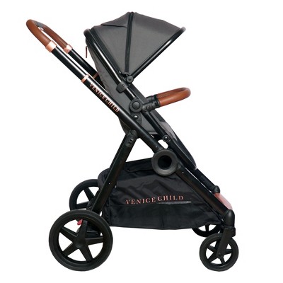 Venice Child Maverick Single to Double Folding Stroller with Toddler Seat, Fitted Rain Cover, Belly Bar, Car Seat Adapters, and Cup Holder, Twilight
