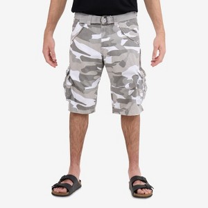 X RAY Men's Belted 12.5" Inseam Cargo Shorts,Camo Shorts(plus size shorts in available) - 1 of 4