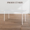 47" Rectangle Folding Table, Card Table with Anti-Slip Feet Caps, Scratch & Stain Resistant, Collapsible Legs Portable for Indoor Outdoor  Office - 2 of 4