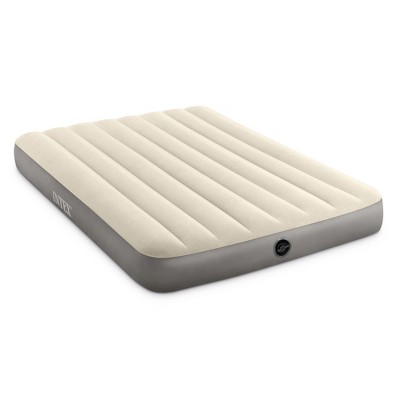 INTEX 64102E Dura-Beam Standard Single-High Air Mattress: Fiber-Tech – Full Size – 10in Bed Height – 600lb Weight Capacity – Pump Sold Separately