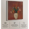 Art Remedy Odilon Redon - Bouquet in a Chinese Vase Vintage Classic Roses Wall Art, 36" x 45", Silver Frame - 3 of 4