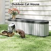 Decksplore Cat Litter Box Enclosure Resin Hidden Litter Box Furniture with Odor Control Vented Space-Saving - 2 of 4