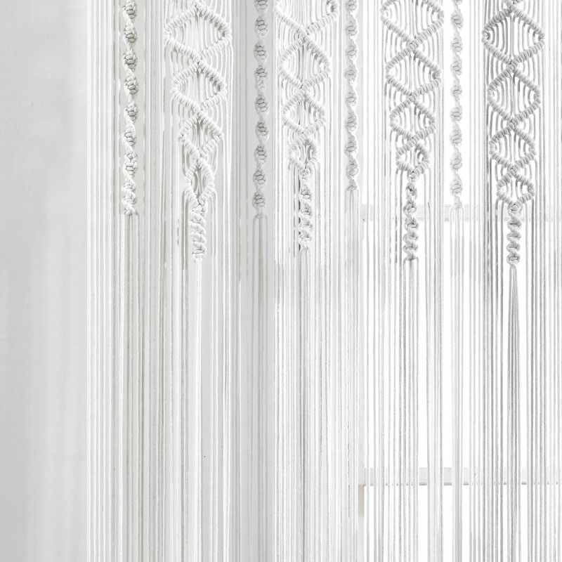 Boho Macrame Textured Cotton Window Curtain Panel - Lush Décor, 4 of 18