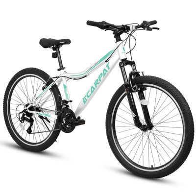 Aukfa 26 Inch Mountain Bike for Adults & Teens - 21 Speed, Front Suspension, Dual Disc Brakes, Carbon Steel Frame
