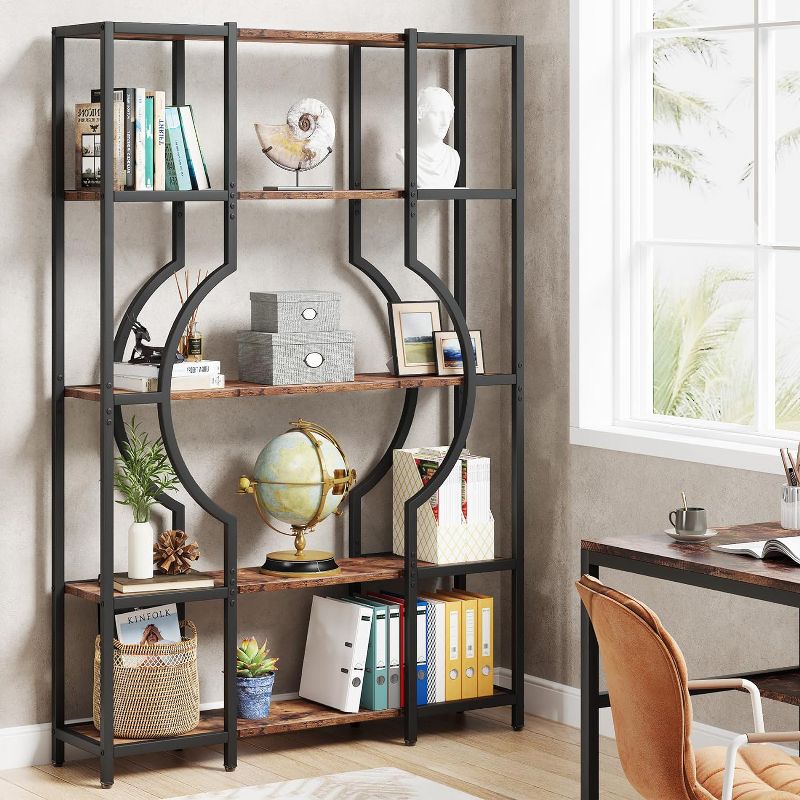 Tribesigns Wooden 5-Tier Book Shelf Shelving Unit, 2 of 6