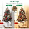 homfan Artificial Christmas Trees with Base, Xmas Trees with  LED Lights, Battery Operated and Timer Function - 3 of 4