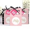 Big Dot of Happiness Chic 40th Birthday - Pink, Black and Gold - Birthday Party Favor Boxes - Set of 12 - 3 of 4