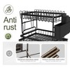 Fortune Candy 11.41'' Tall 2 Tier Dish Drying Rack, Large apacity, Black - 2 of 4