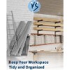 Lumber Storage Rack, Set of 2, Wall Mount, Heavy Duty Steel 4-Tier Wood Organizer Storage Shelves, 800LBS Capacity, for Shed, Workshop, Garage - 4 of 4