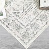 Machine Washable Vintage Floral Rug - Low Pile Non-Slip & Stain Resistant Carpet , Beige 5x7 - 4 of 4