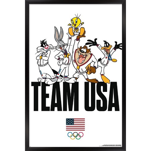 Trends International Looney Tunes X Team Usa - Portrait Framed Wall ...