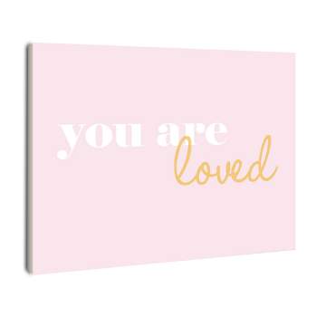 You Are Loved On Pink Background Kids' Wall Plaque Art (10"x15"x0.5") - Stupell Industries