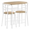 NicBex 3-Piece Storage Oval Dining Table Set & Backrest Chairs for Kitchen,Dining Room,Restaurant,Modern Dinette Set with Metal Frame - 4 of 4