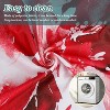 LunaLulinlk Red Floral Fabric Shower Curtain - 2 of 4