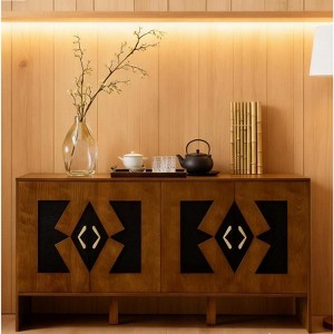 TiramisuBest 60.5'' Side Board, Buffet, Farmhouse Coffee Bar, Kitchen Cabinet Storage, Buffet Cabinet&Storage Cabinets with Adjustable Shelves - 1 of 4