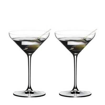 Riedel 4441/17 Extreme Dishwasher Safe Crystal Cocktail Martini Glass, 8.8 Ouce (2 Pack)