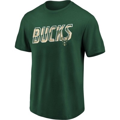 Nba Milwaukee Bucks Men's Bi-blend Short Sleeve T-shirt ...