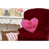 C&F Home 15" x 17" Valentine's Day "BE MINE" Heart Shaped Hooked Accent Throw Pillow - 2 of 3