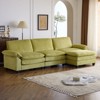 Karl Home |120 in. W Pillow Top Arm Double-layer Cushion Corduroy Sofa in Green With Ottoman - 2 of 4