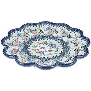 Blue Rose Polish Pottery T12 Galia Egg Plate - 1 of 1