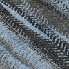 Blue Gray And Charcoal Botanical Leaves Washable Indoor Outdoor Area Rug - 4 of 4