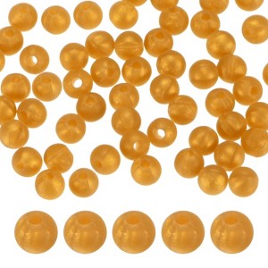 Unique Bargains Round Loose Rubber Beads Craft Smooth Ball Small Hole for DIY Crafts 50 Pcs - 1 of 4