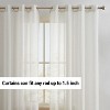 HLC.ME Sierra Burlap Flax Linen Privacy Sheer Light Filtering Window Grommet Curtains Panels, Set of 2 - 3 of 4