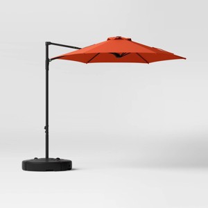 7.5' Round Solid Offset Outdoor Patio Cantilever Umbrella - Room Essentials™ - 1 of 4