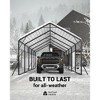 13'x26' Heavy Duty Metal Carport - 12,000LB Snow Load, Hurricane-Resistant (12 Beaufort), Extra Tall Shelter for Tractors, Boats - 3 of 4