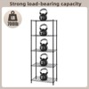 HONEIER 5-Tier Heavy Duty Storage Rack Shelving Unit Black - image 2 of 4